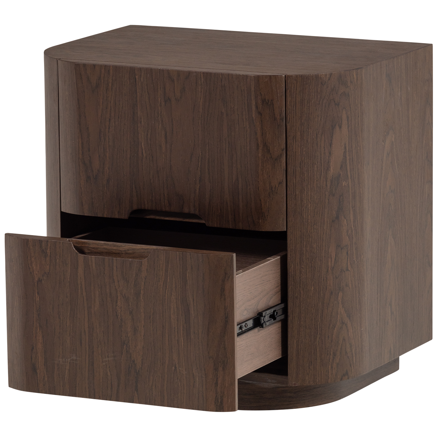 Arvi Brown 2 Drawers Night Stand
