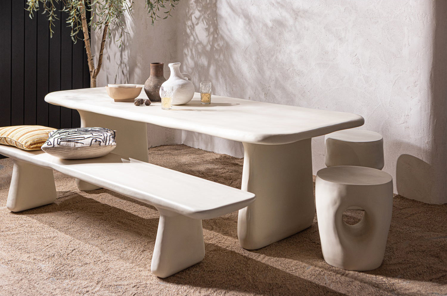 Aur Natural Garden Side Table