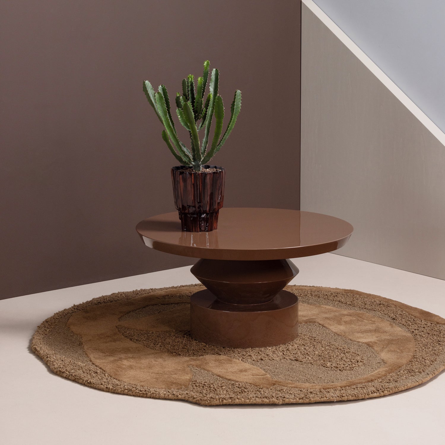 Auren Brown High Gloss Coffee Table