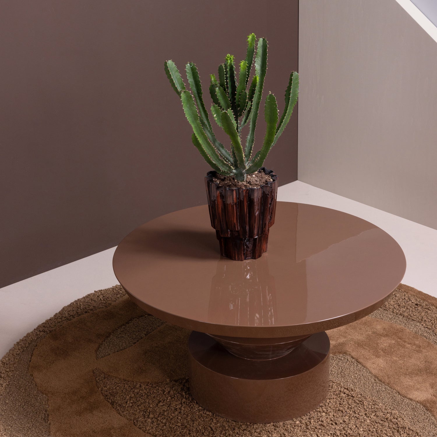 Auren Brown High Gloss Coffee Table