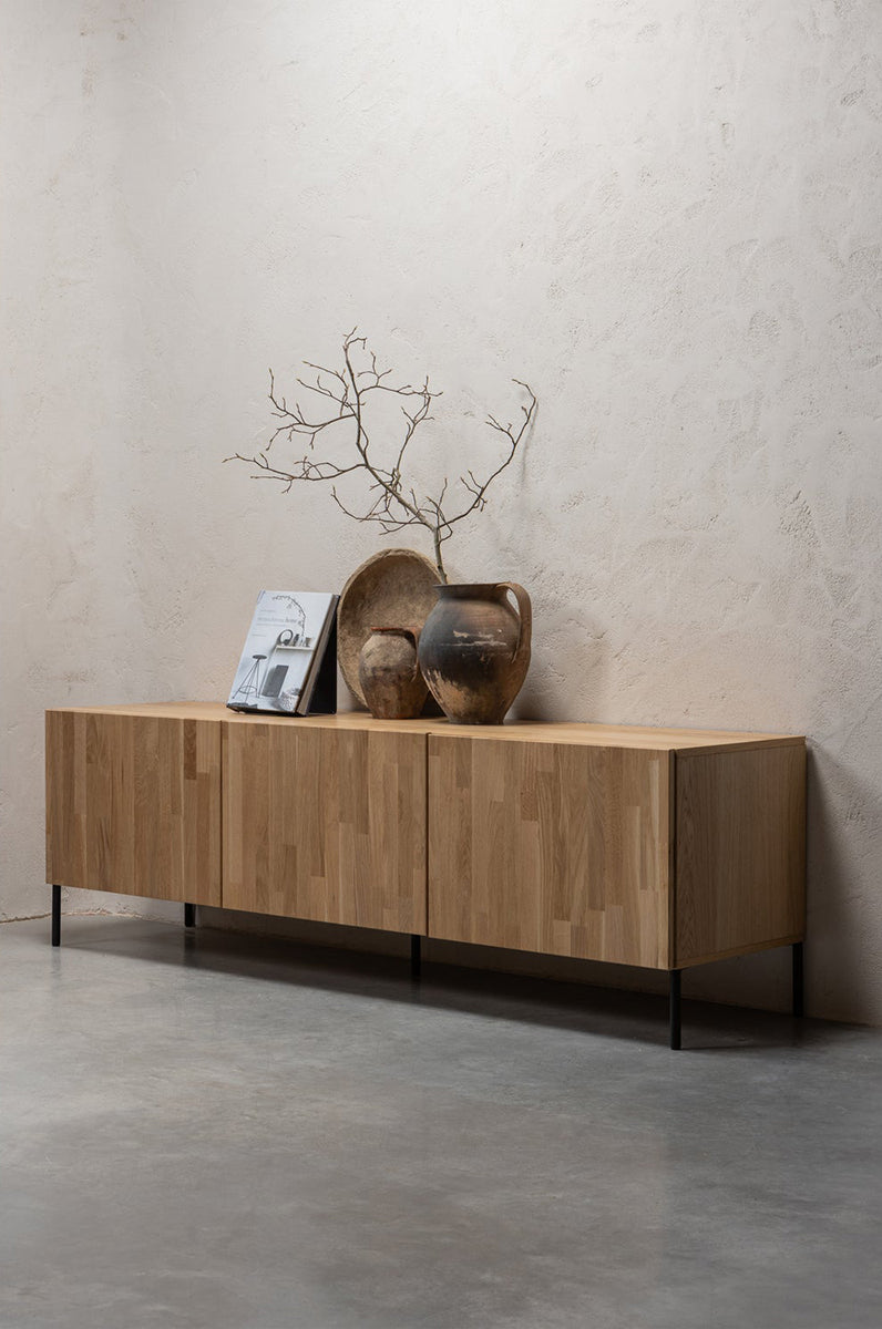 Bono Gravure Natural Oak Wood TV Unit