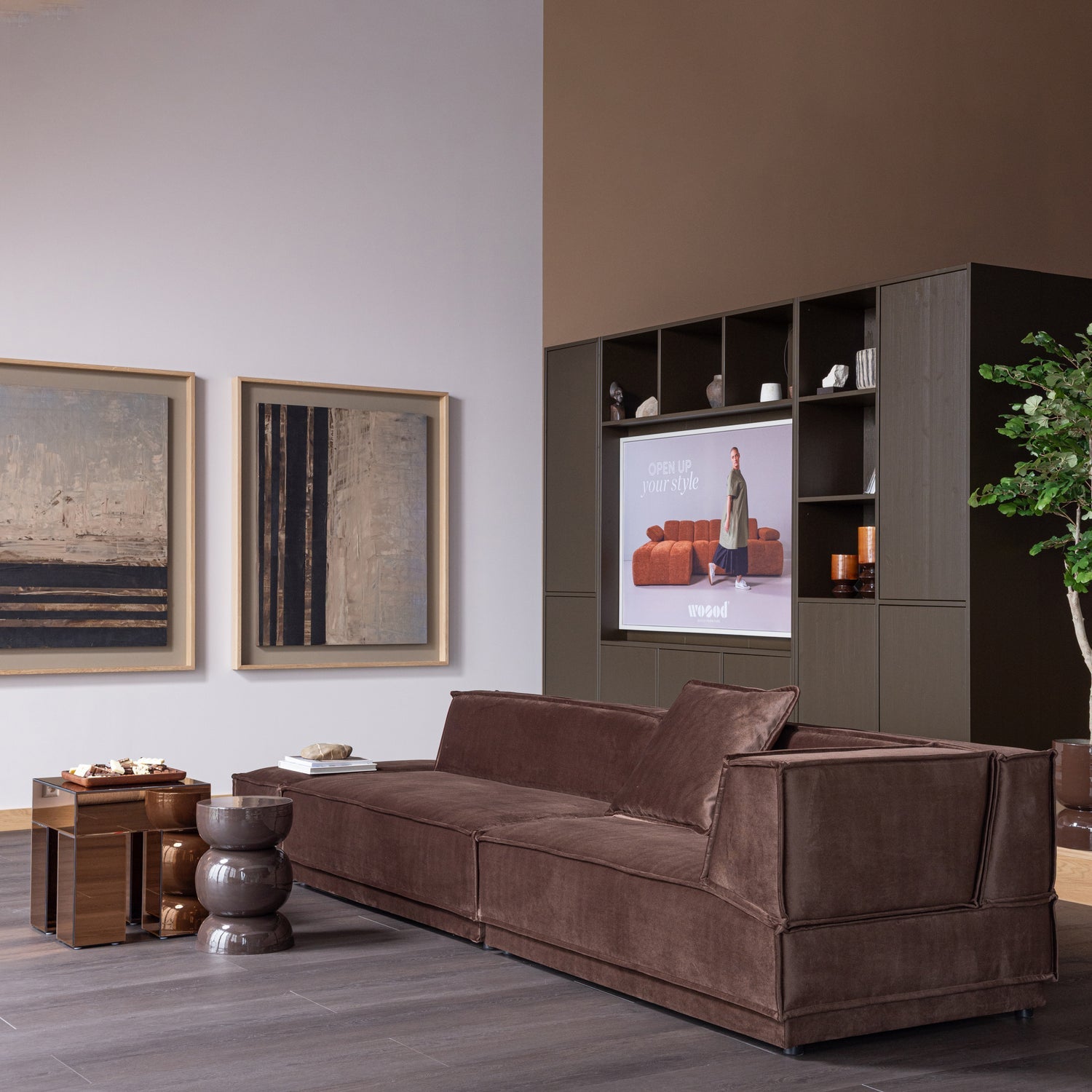 Breno Dark Brown Side Table