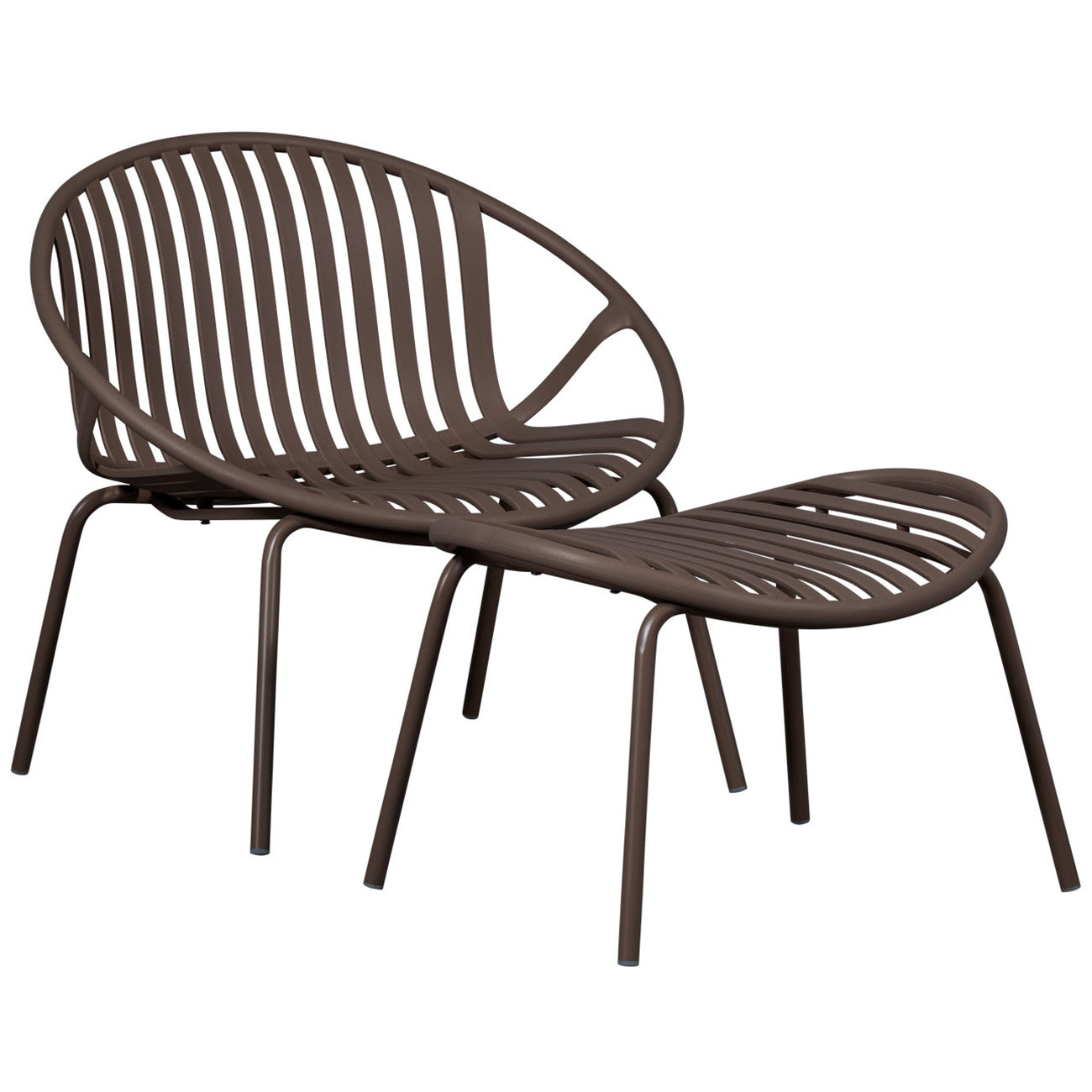 Bruce Garden Lounge Chair with Hocker