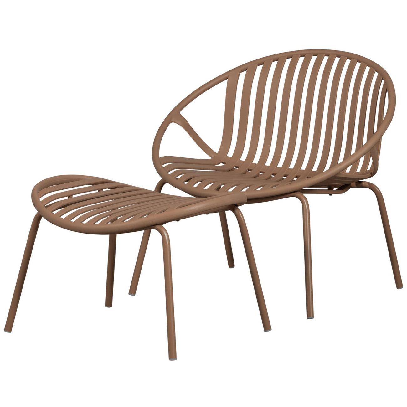 Bruce Garden Lounge Chair with Hocker