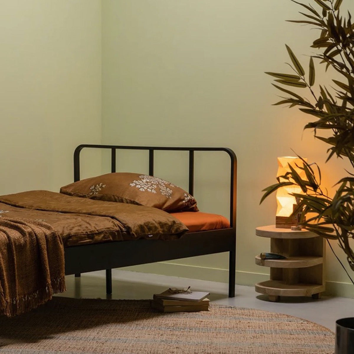 Darren Mango Wood Semicircular Side Table