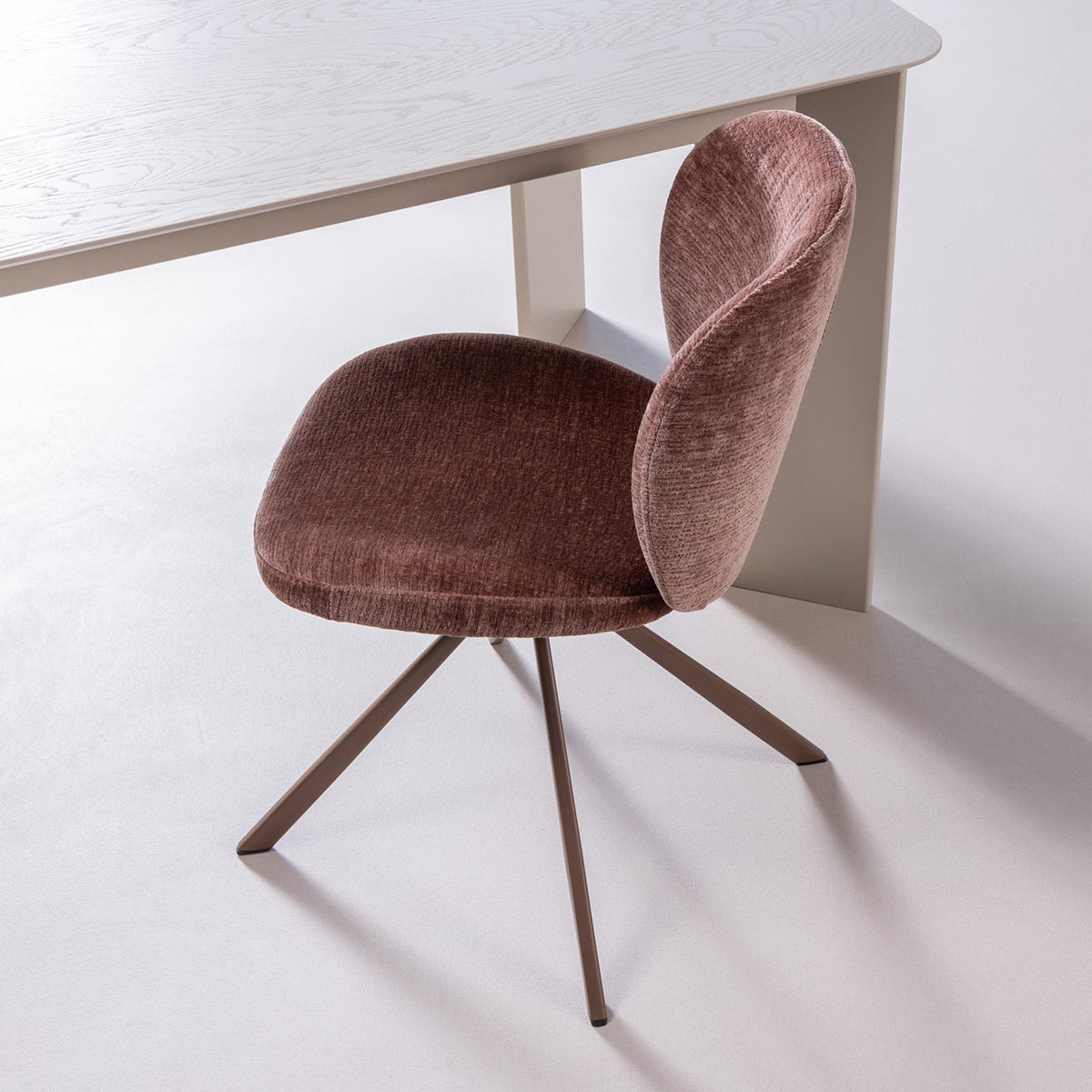 Femke Chenille Swivel Dining Chair