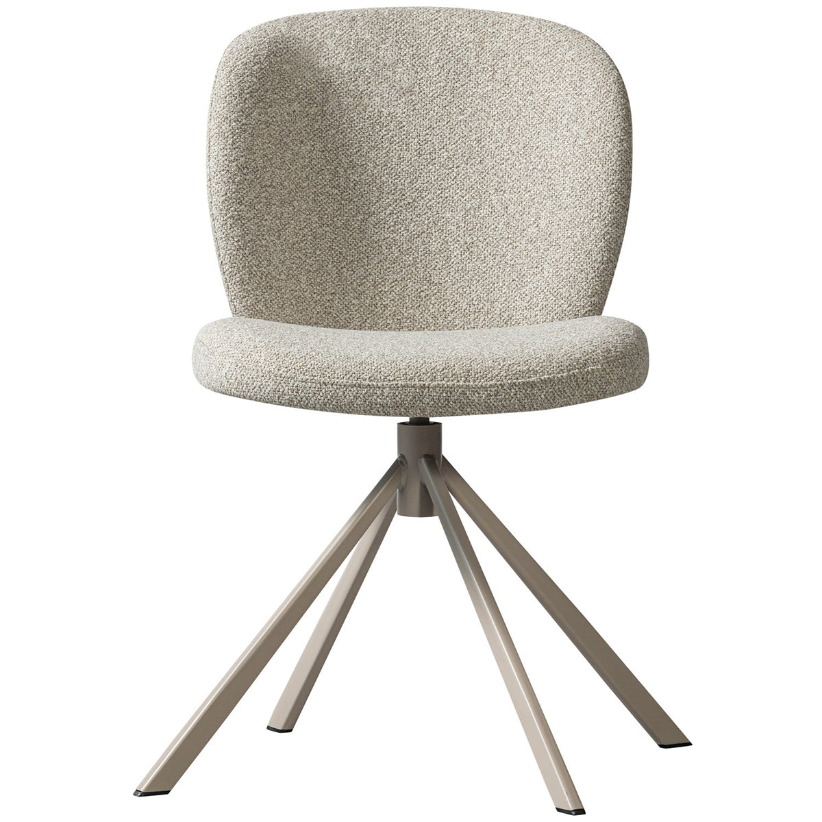 Femke Natural Boucle Swivel Dining Chair
