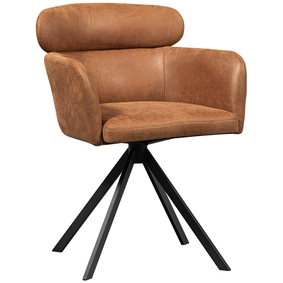 Fenne Petunia Leather Look Swivel Dining Chair