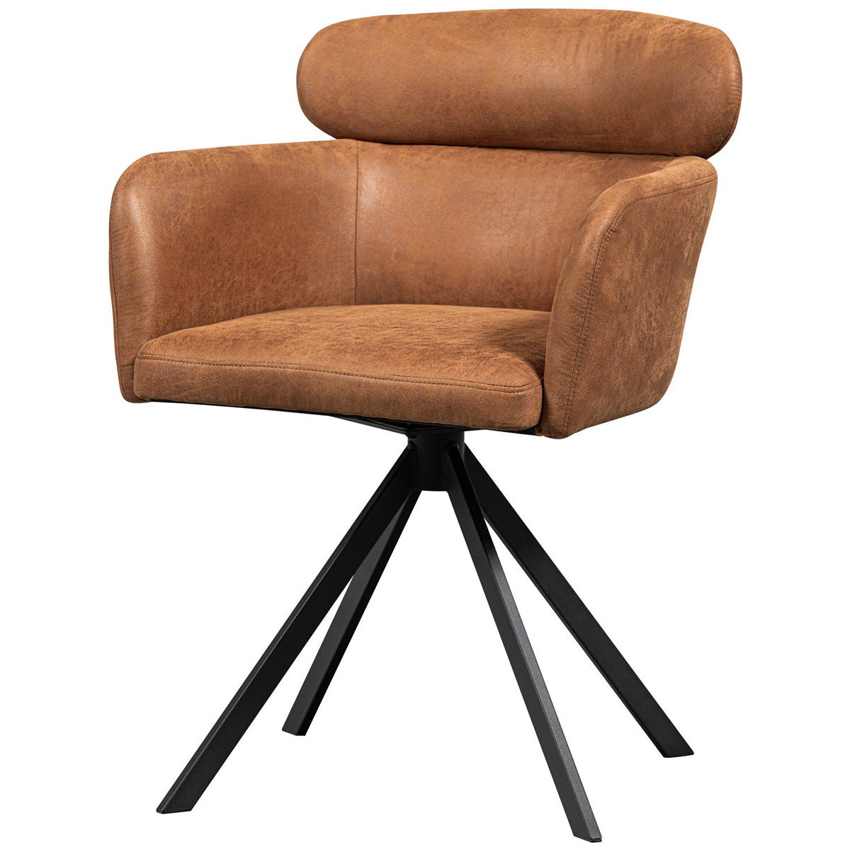 Fenne Petunia Leather Look Swivel Dining Chair