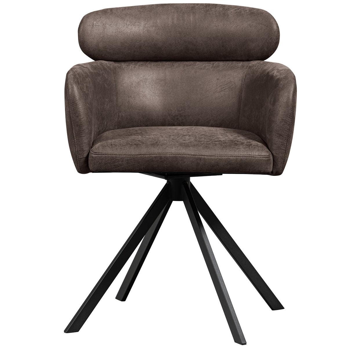 Fenne Petunia Leather Look Swivel Dining Chair