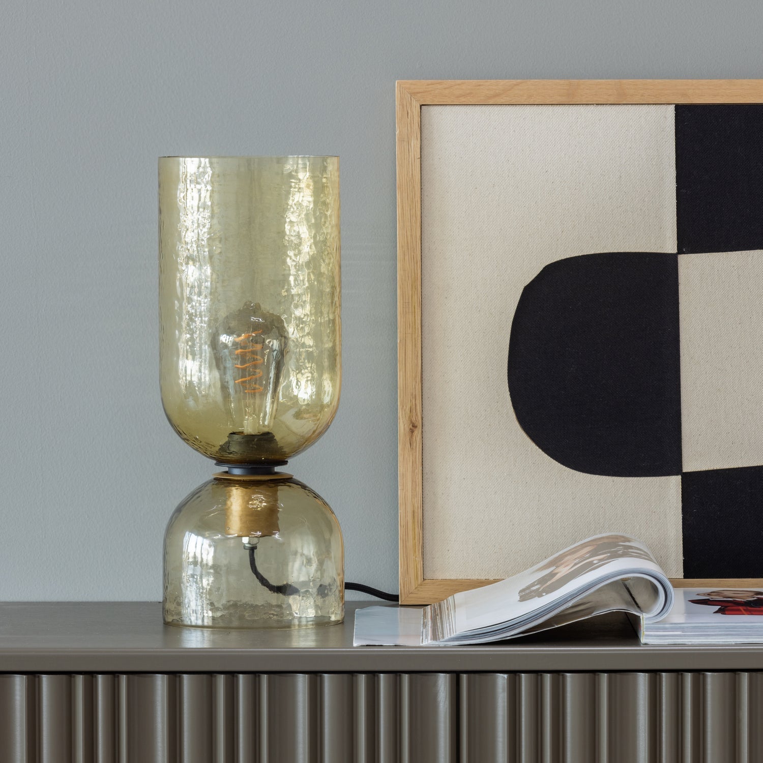 Gigi Natural Glass Table Lamp