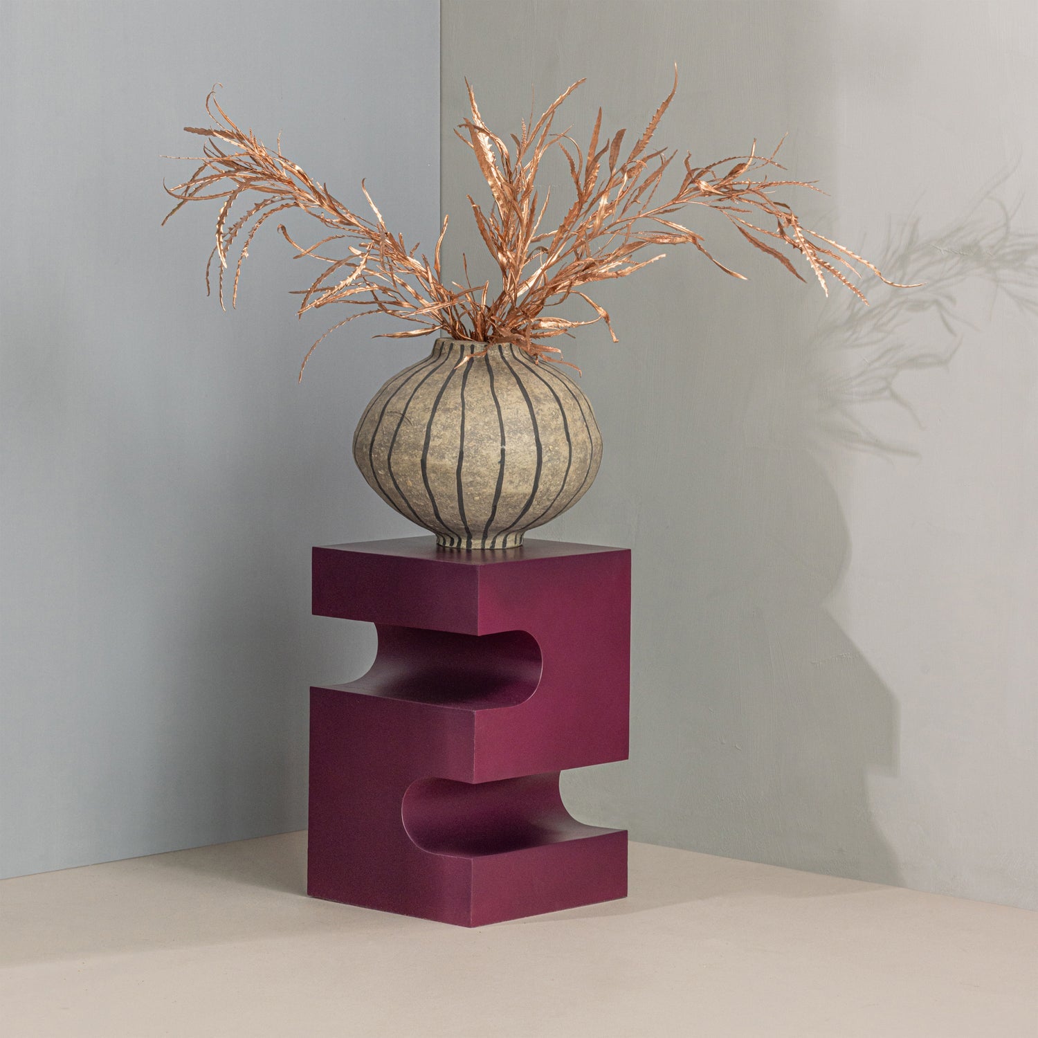 Jessa Purple/Brown Side Table