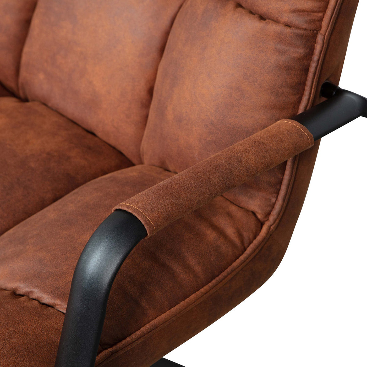 Jouke Imitation Leather Swivel Armchair with Armrest