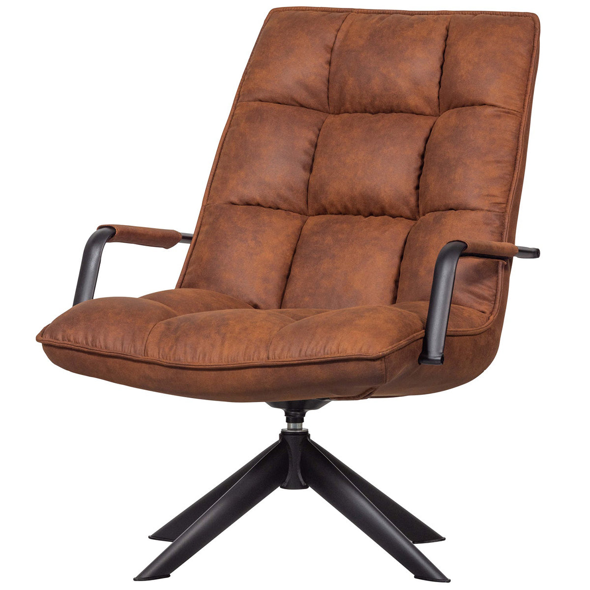 Jouke Imitation Leather Swivel Armchair with Armrest