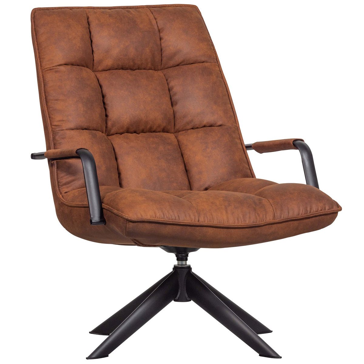 Jouke Imitation Leather Swivel Armchair with Armrest