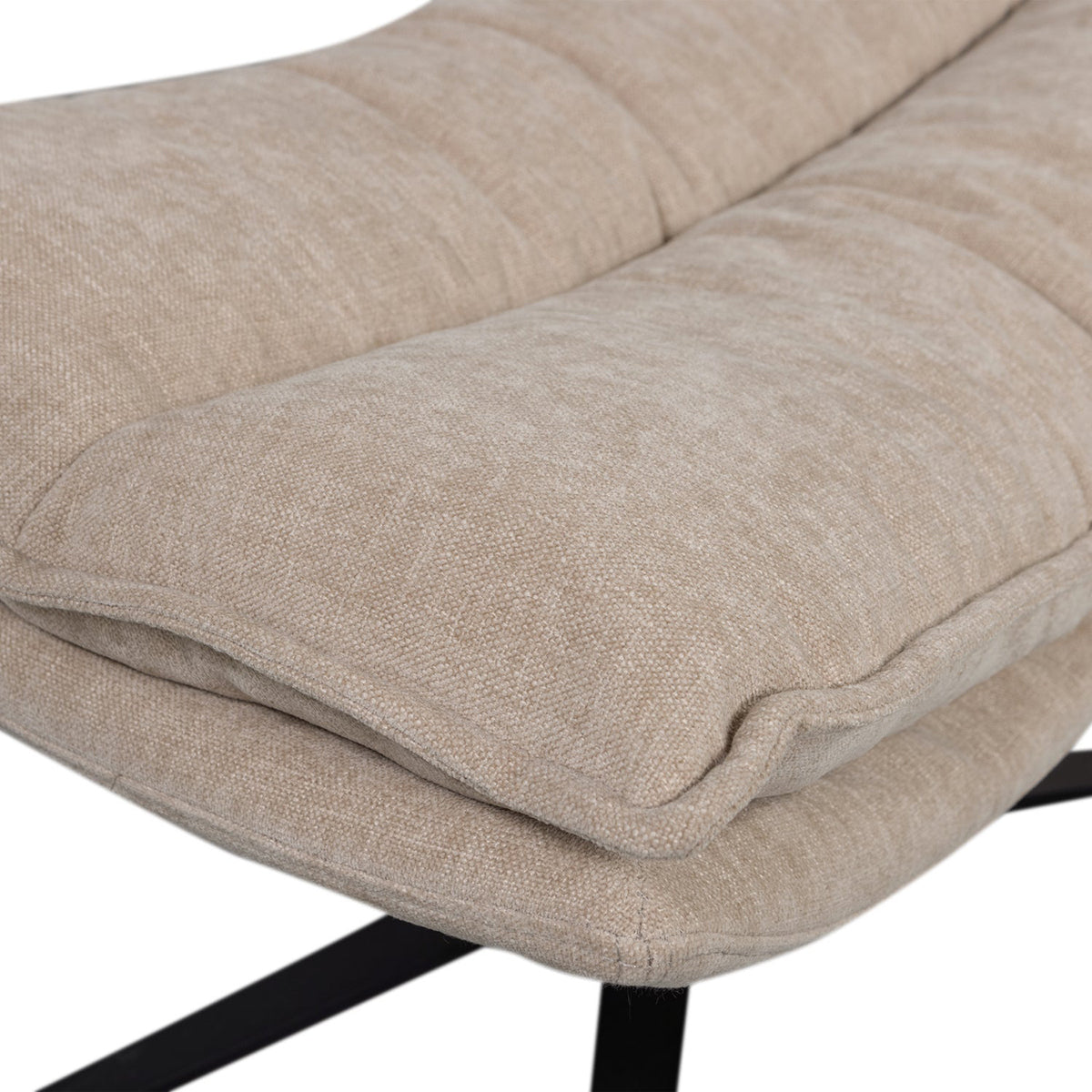 Kube Swivel Armchair with Hocker