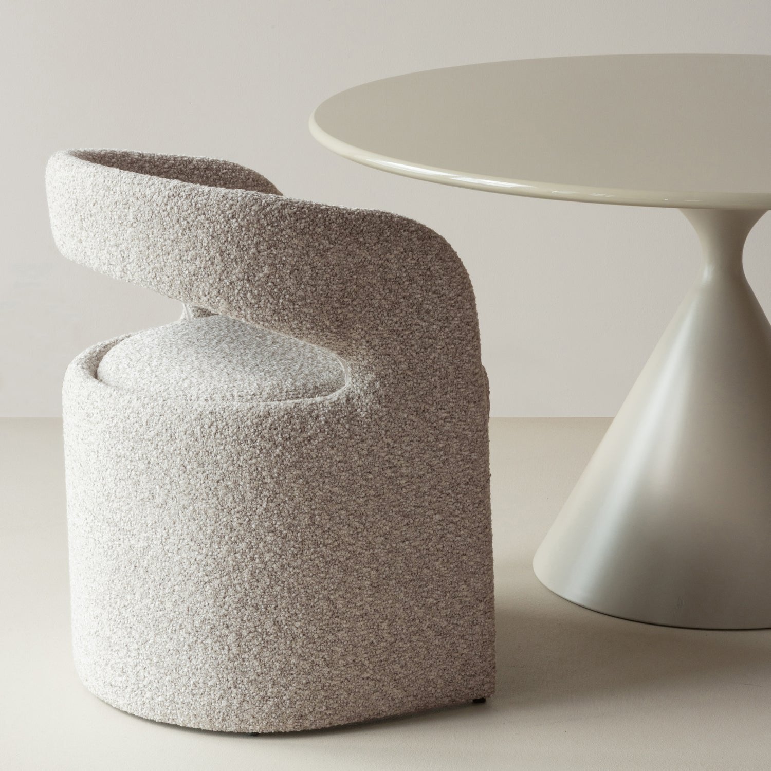 Lanor Coarse Bouclé Dining Chair