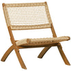 Lois Natural Eucalyptus Wood Garden Folding Chair