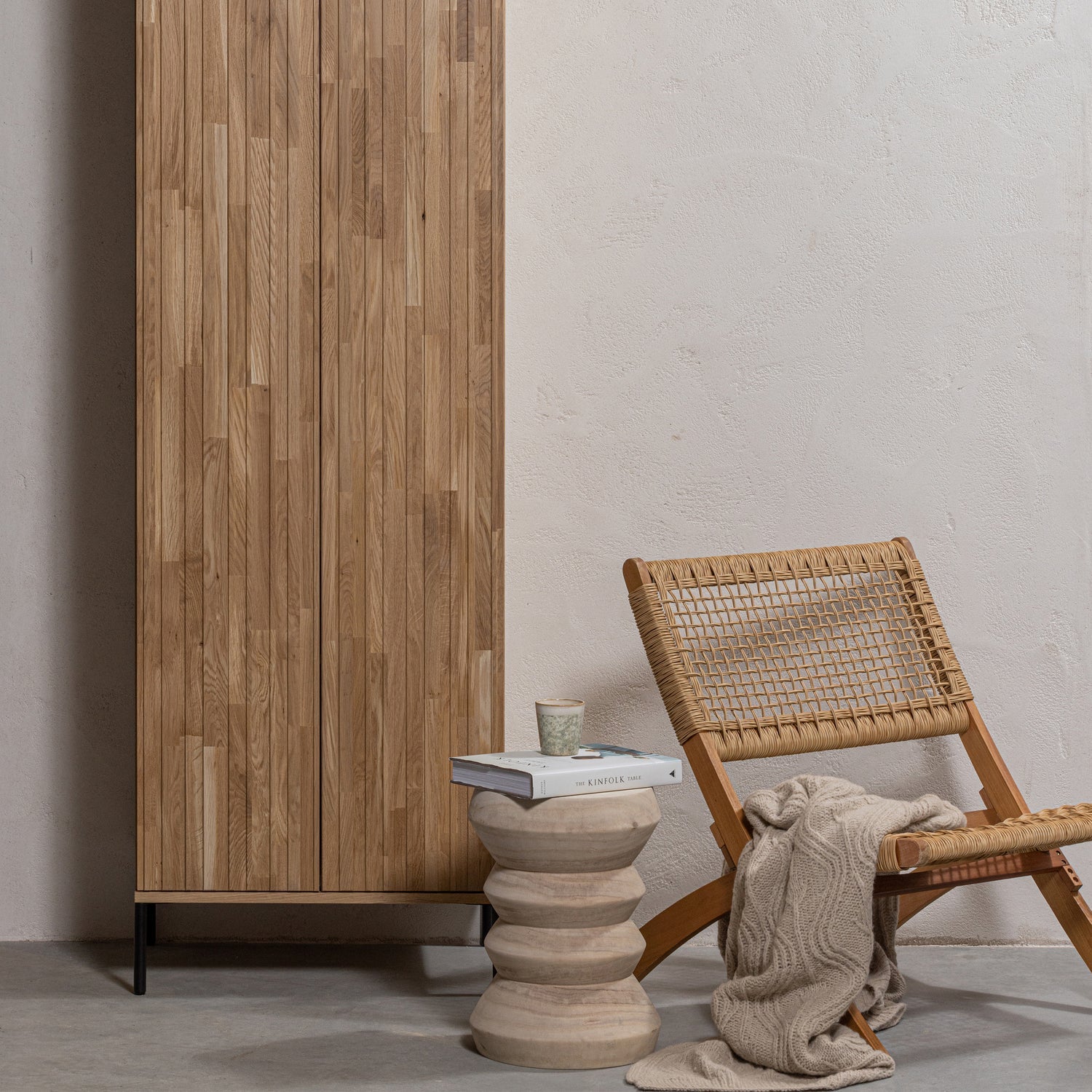 Lois Natural Eucalyptus Wood Garden Folding Chair