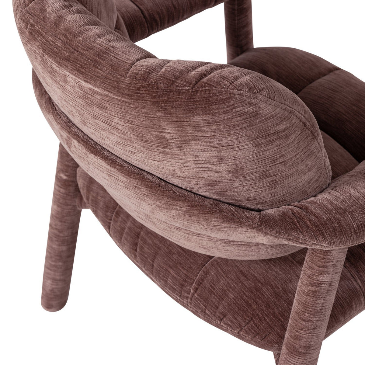 Loom Old Pink Chenille Textured Armchair