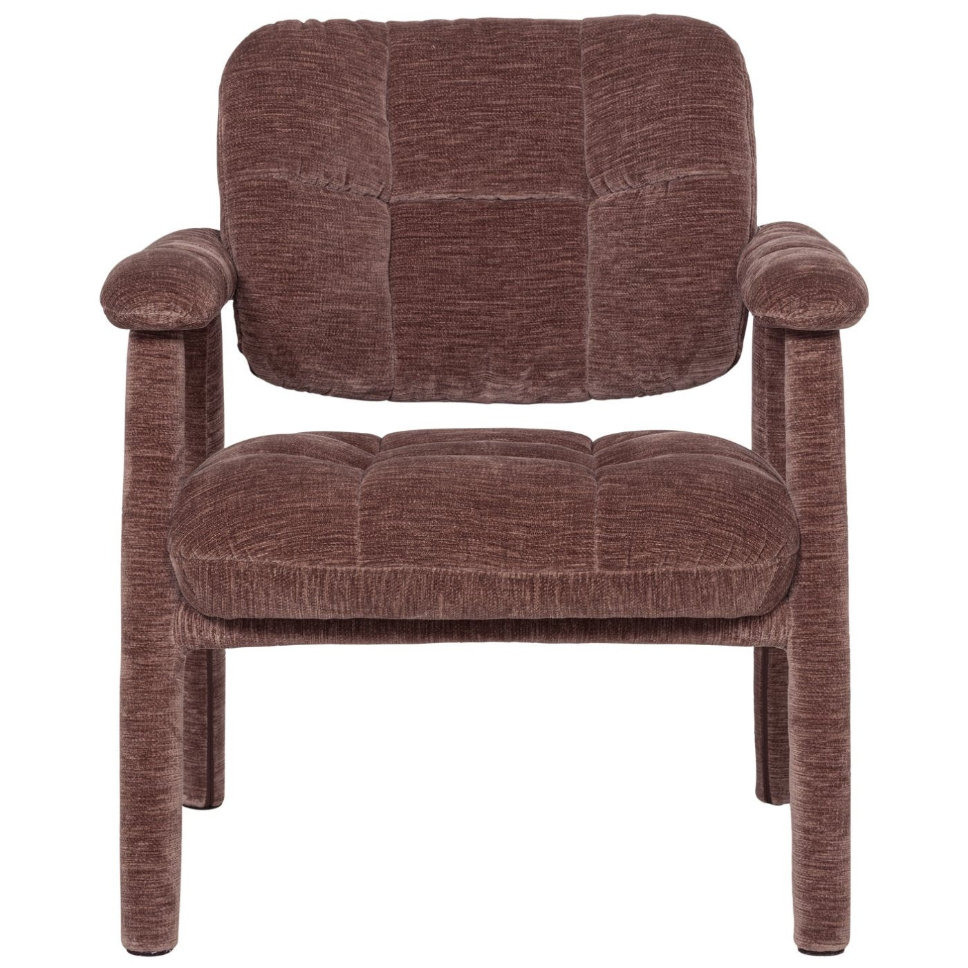 Loom Old Pink Chenille Textured Armchair