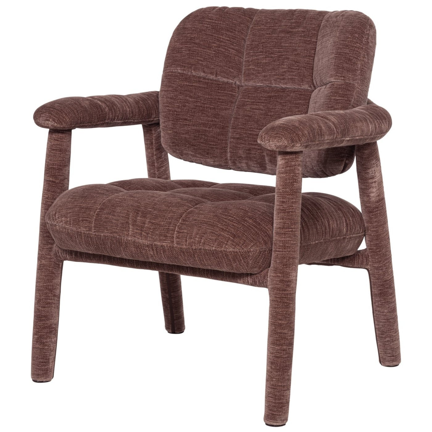 Loom Old Pink Chenille Textured Armchair