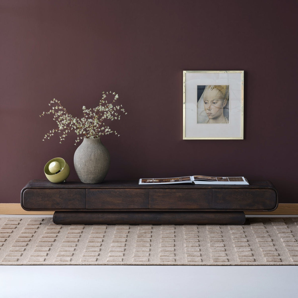 Loop Brown Mango Wood TV Unit