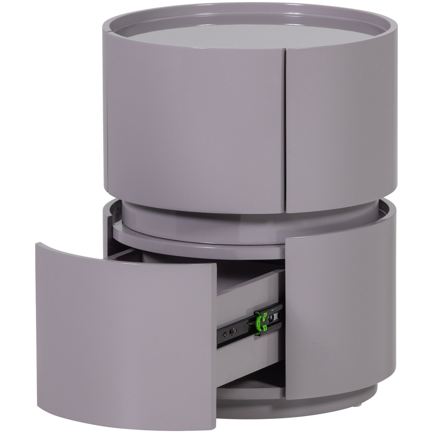 Lunex Light Grey High Gloss Night Stand