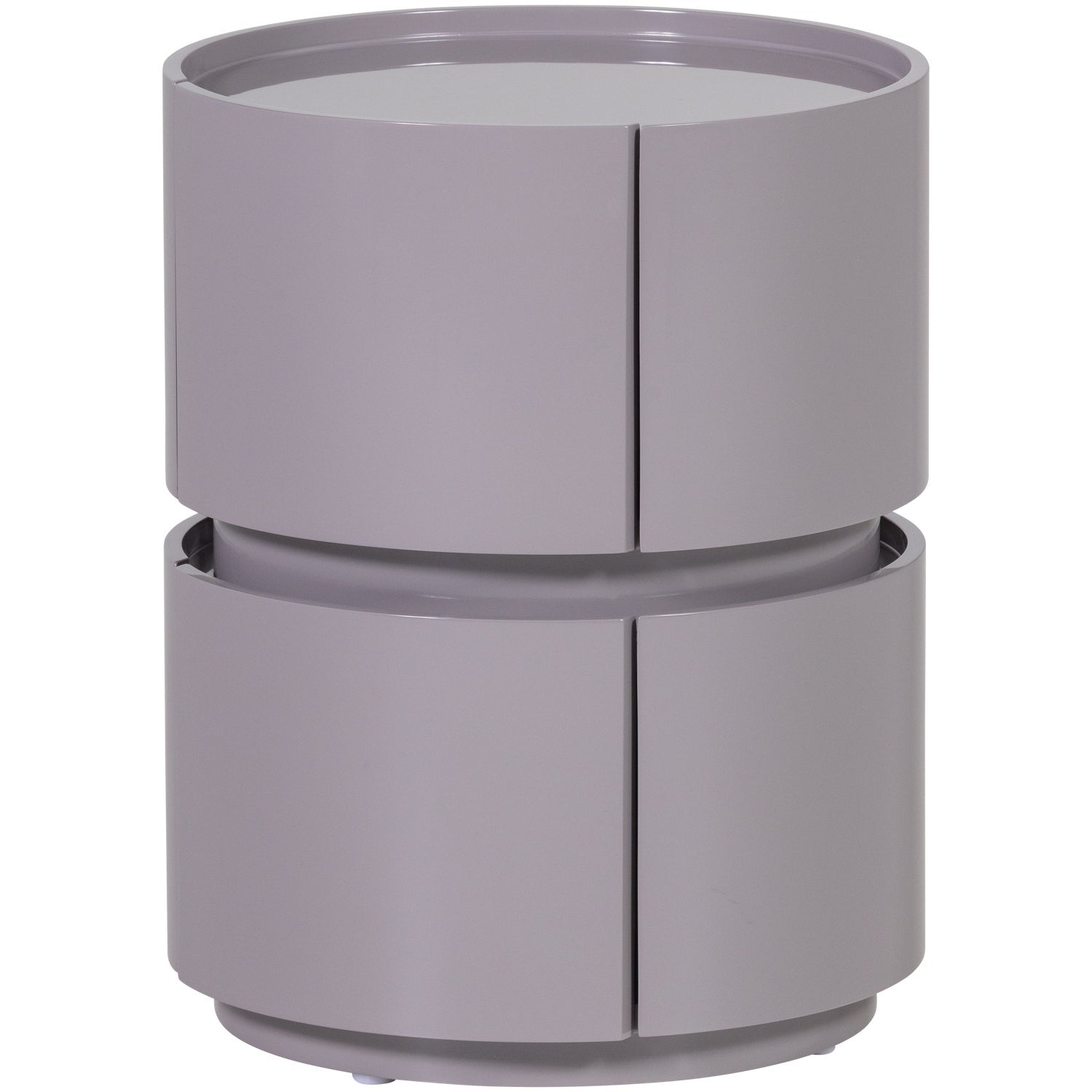 Lunex Light Grey High Gloss Night Stand