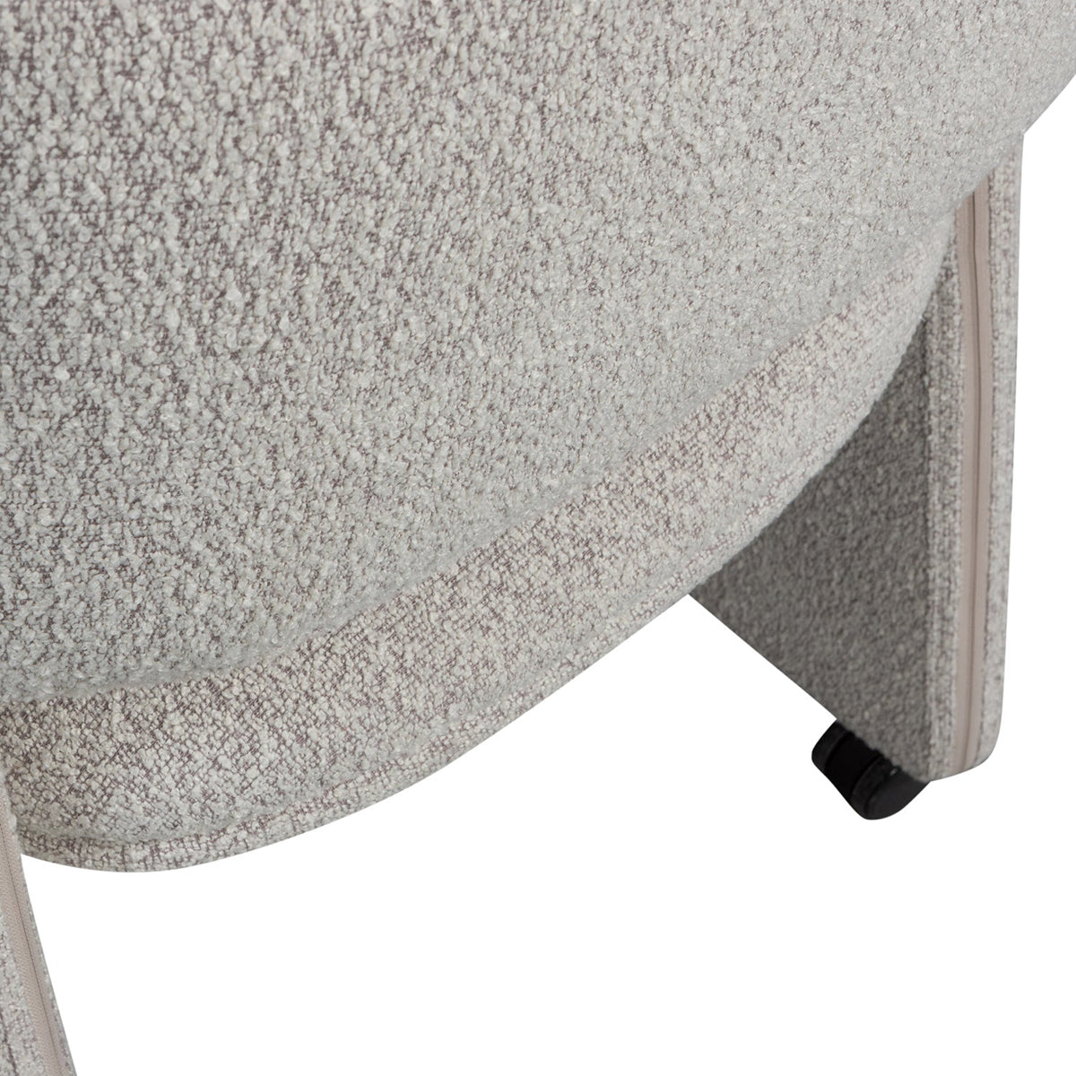 Lyric Boucle Dining Chair with Wheels
