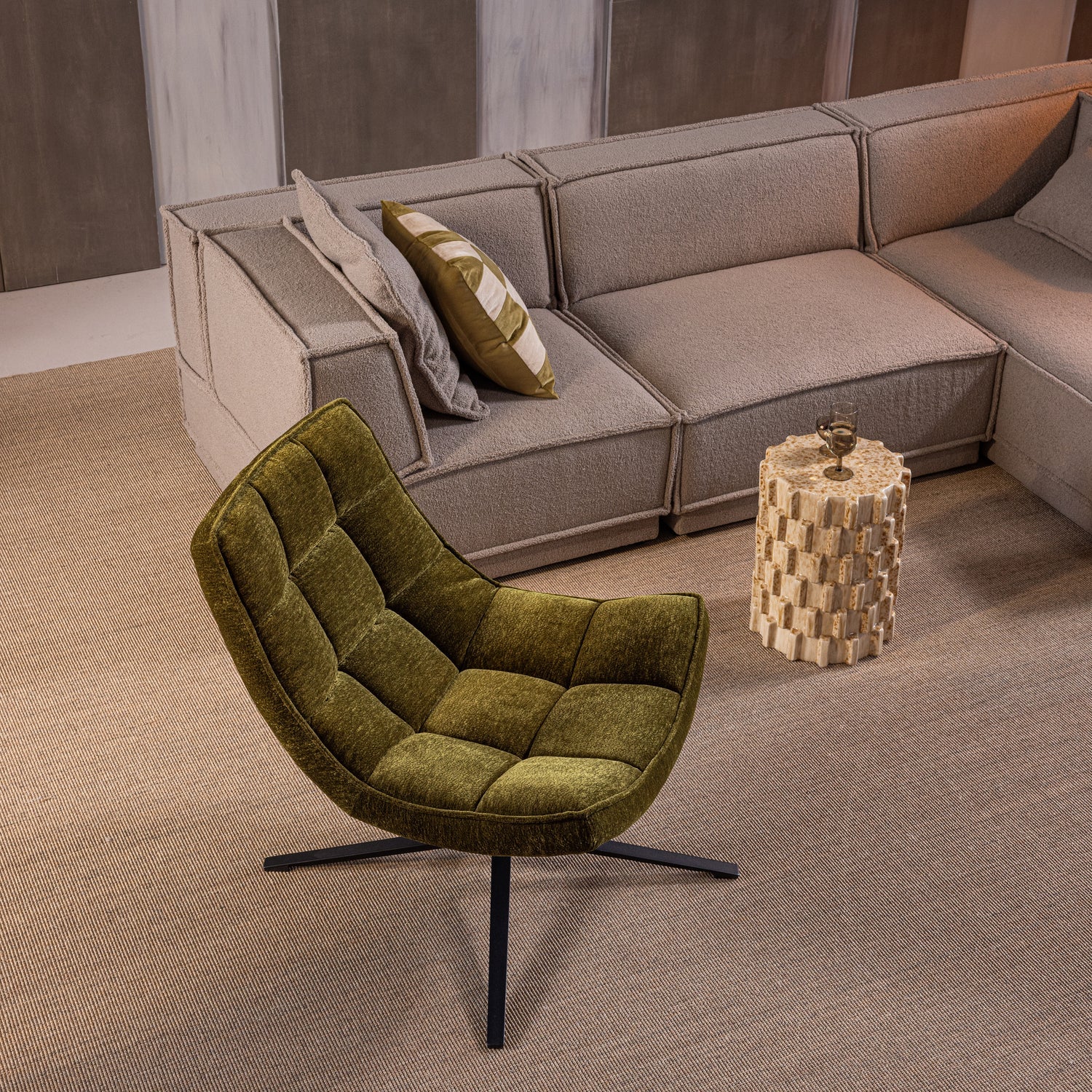 Maudi Swivel Armchair