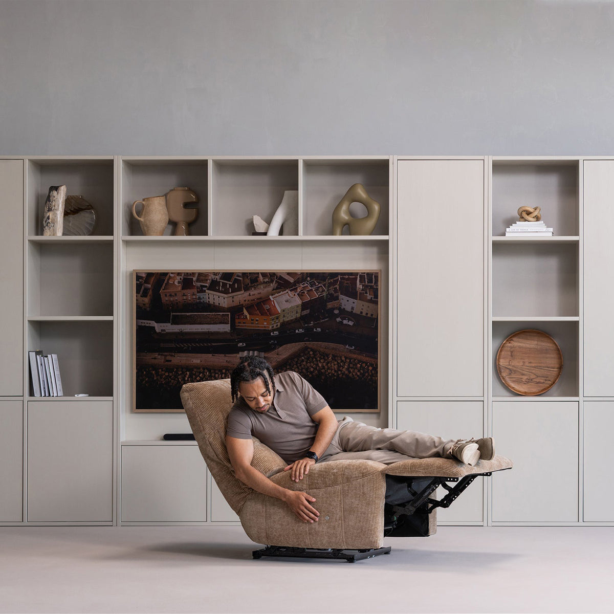 Meggy Dust Pine Small Storage Cabinet