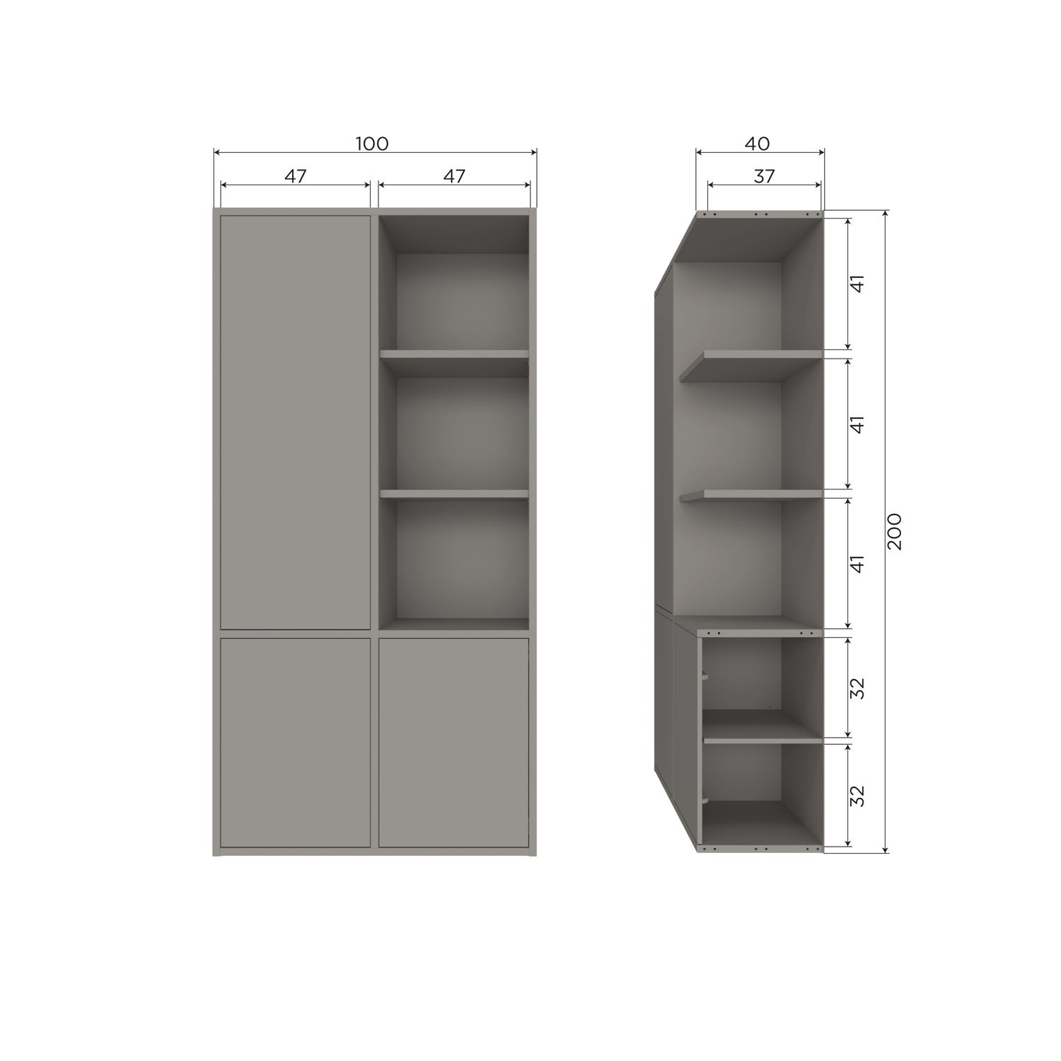 Merel Pine Wood Storage Cabinet