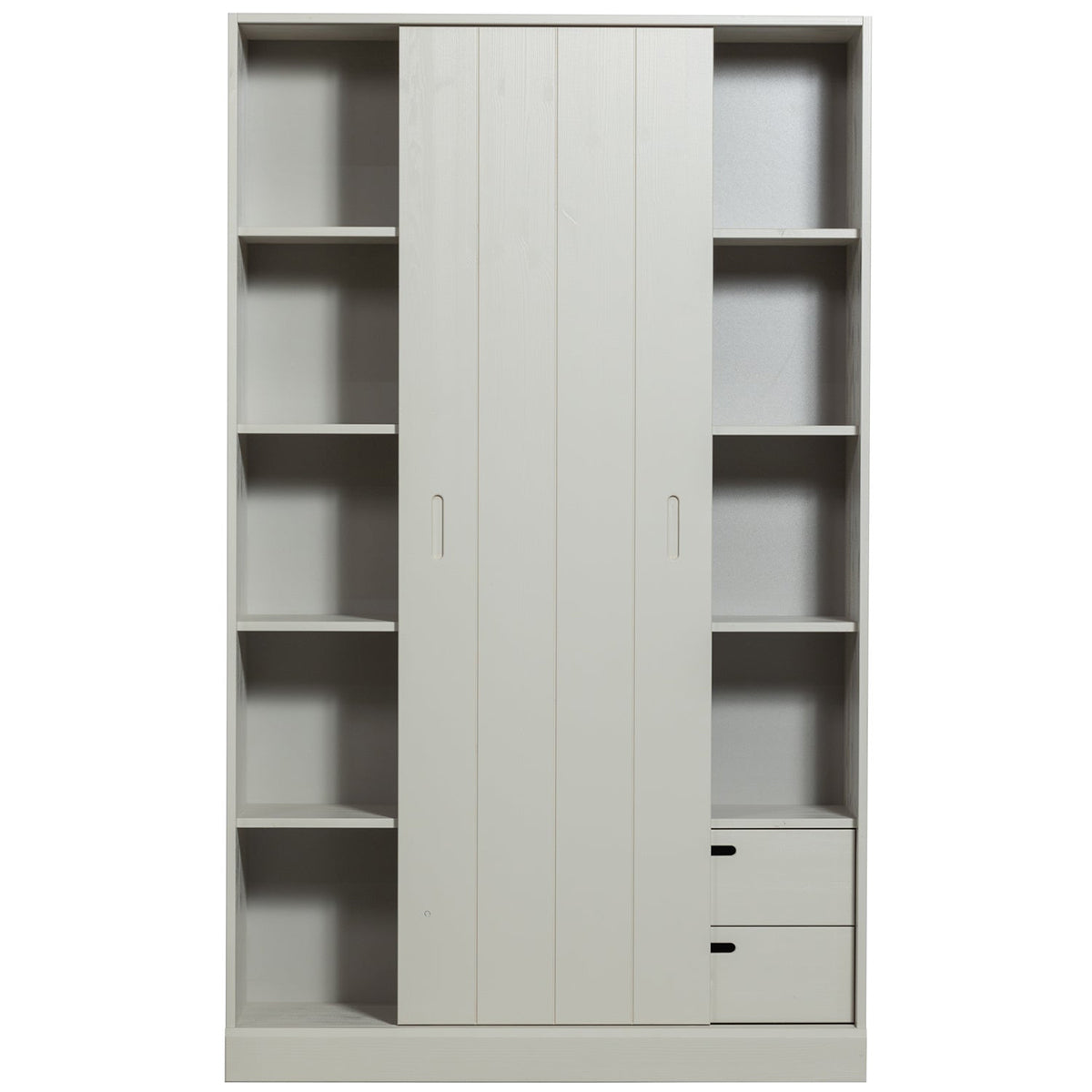 Mila Dust Pine Wood Sliding Door Cabinet