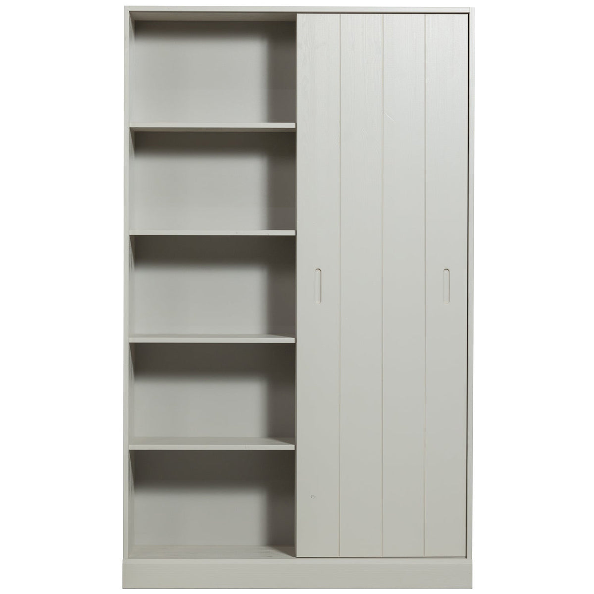 Mila Dust Pine Wood Sliding Door Cabinet
