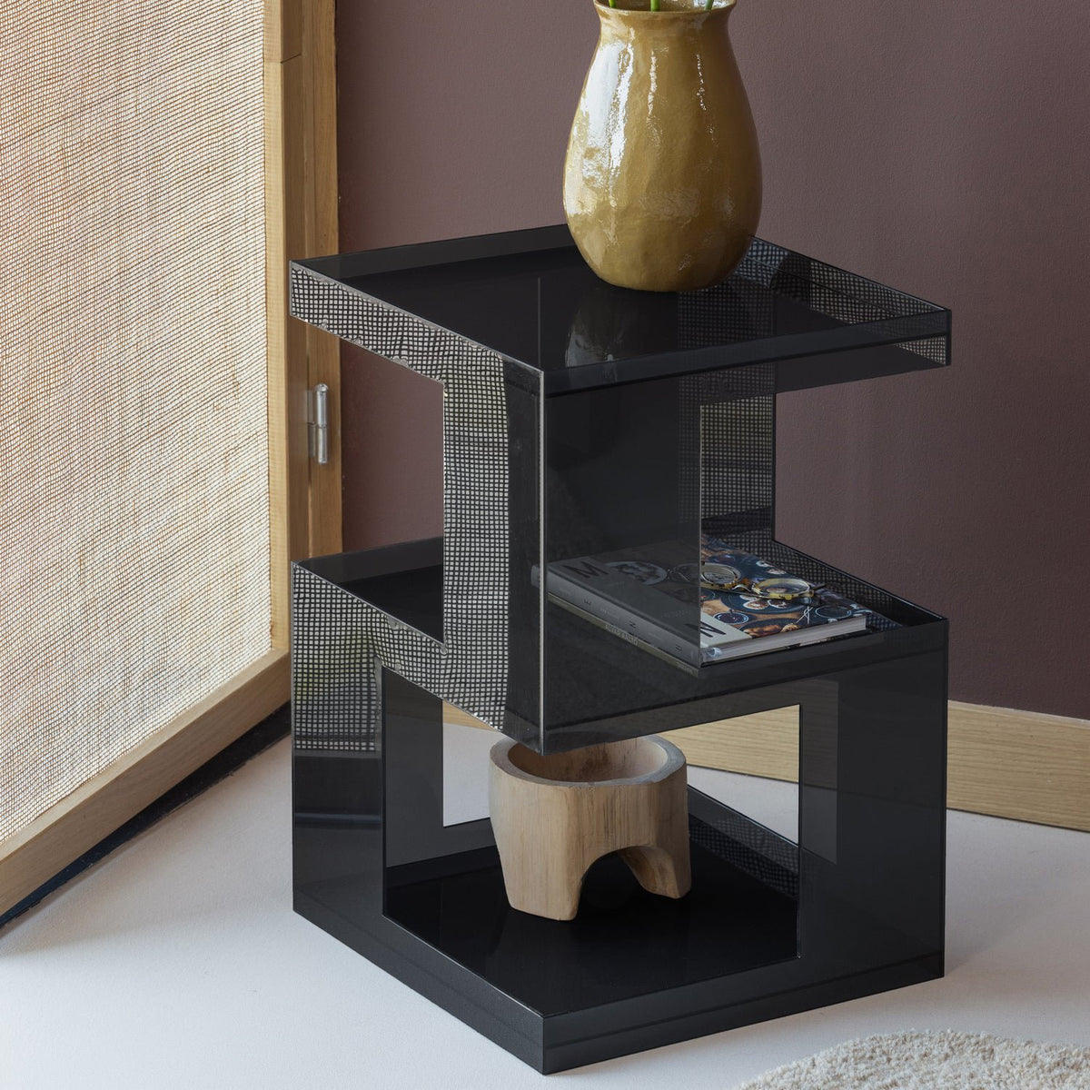 Noro Grey Acrylic Side Table
