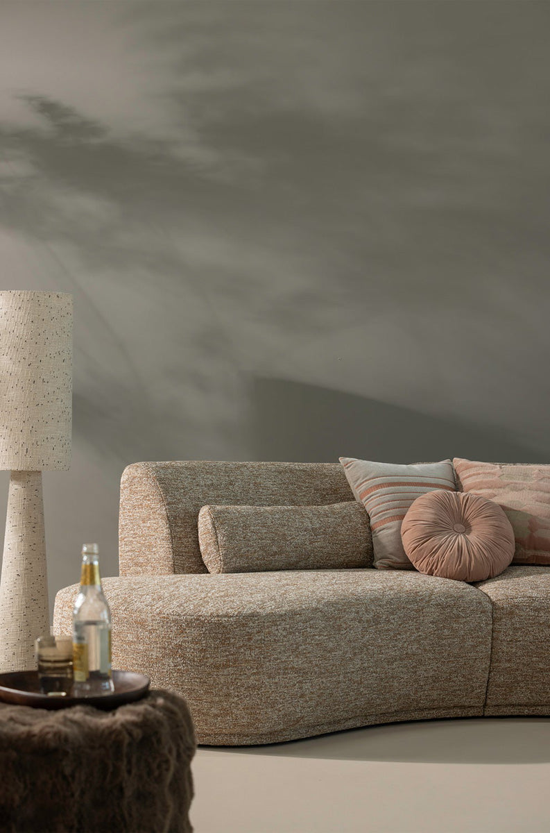 Olven Brown Fluffy Low Pouf