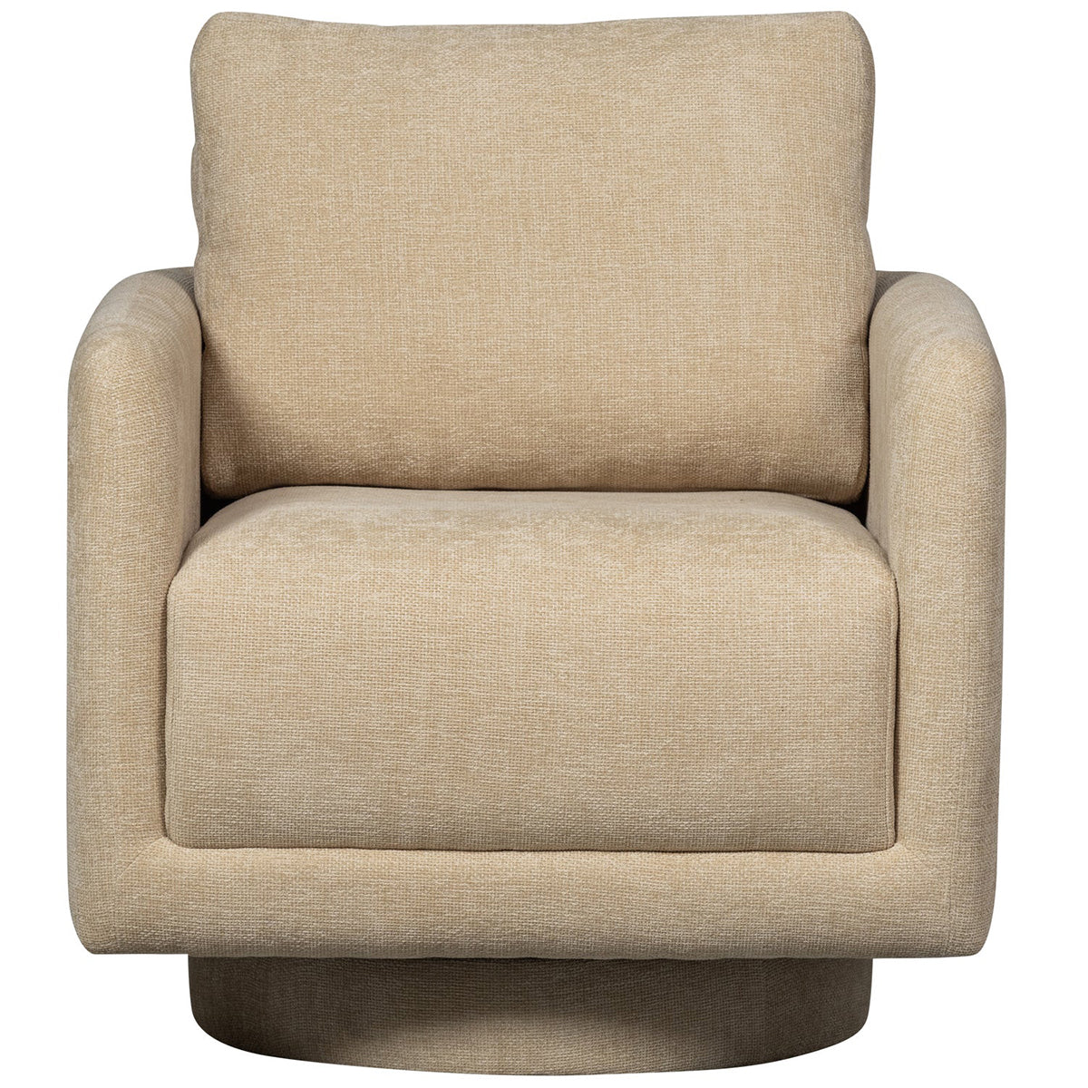 Oscar Natural Chenille Swivel Armchair