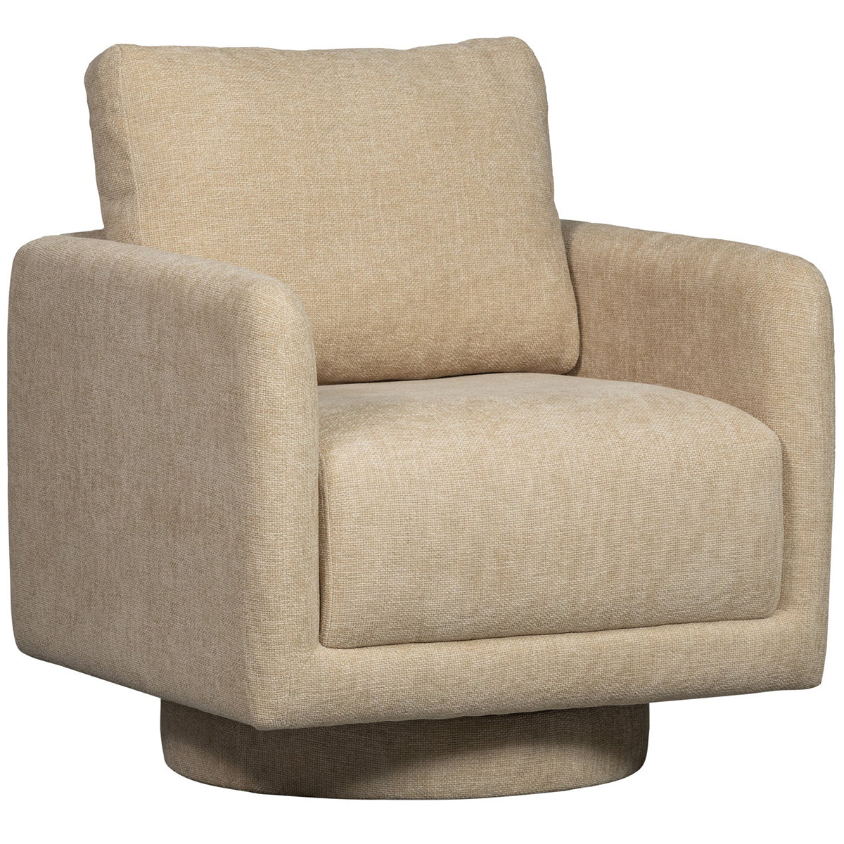 Oscar Natural Chenille Swivel Armchair