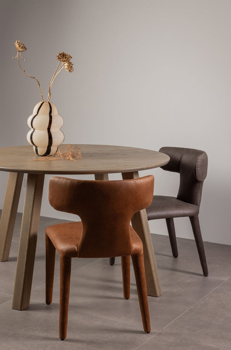 Permit Tippy Leather Look Dining Chair