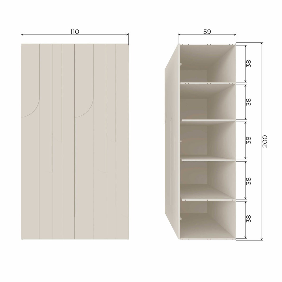 Rain Dust Pine Wood Storage Cabinet