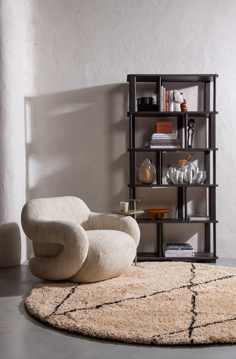 Riss Oak Wood Bookshelf