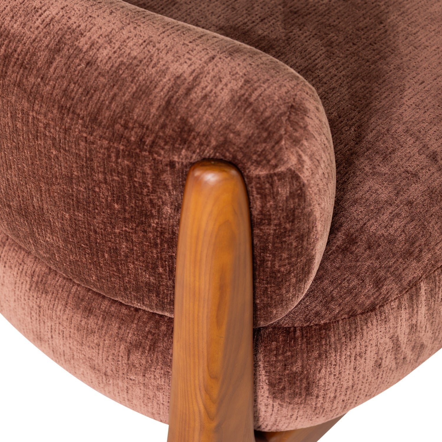 Runi Wood/Velvet Armchair