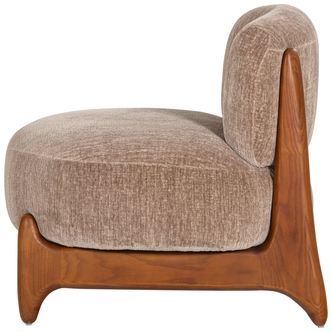 Runi Wood/Velvet Armchair