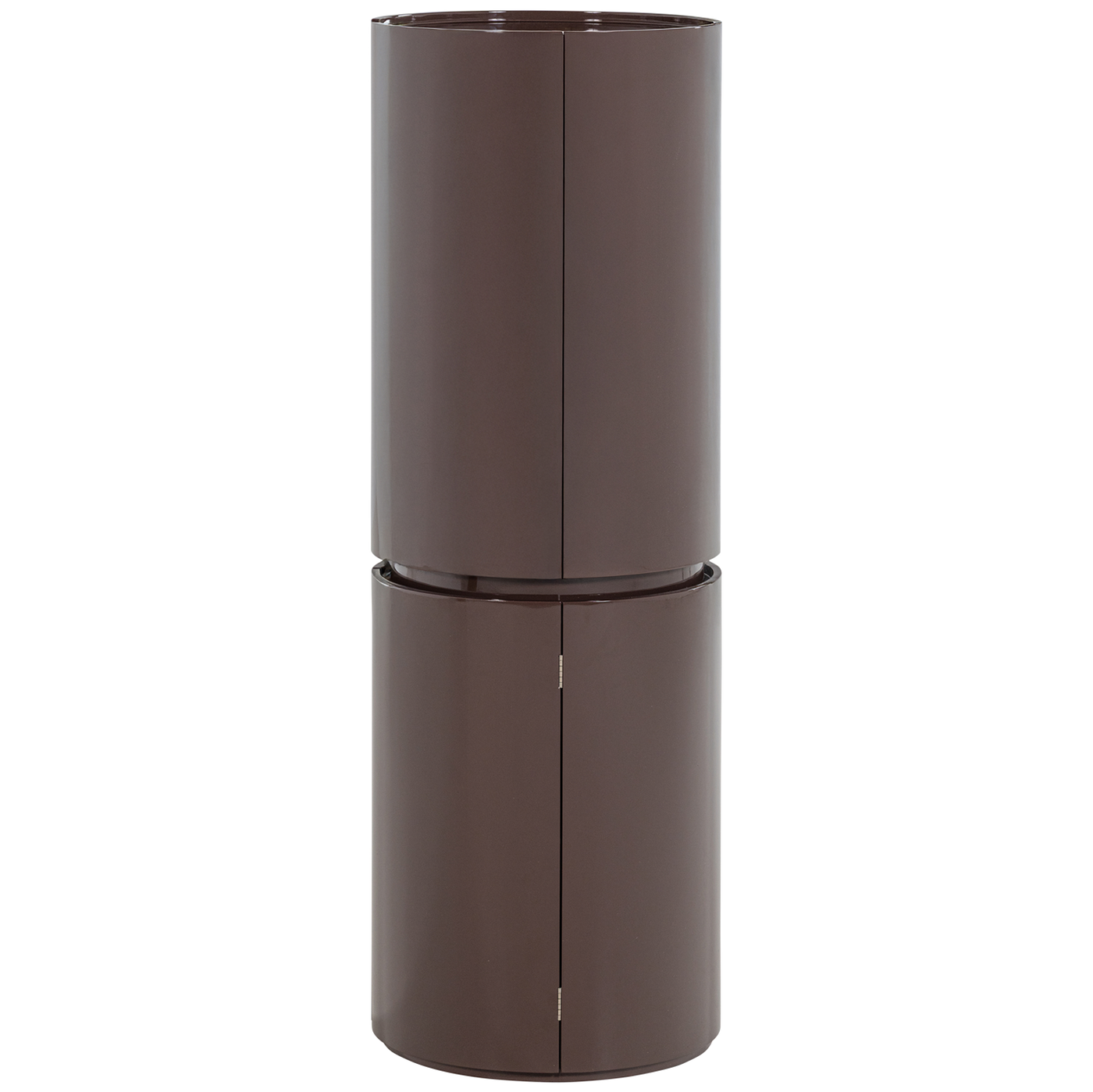 Sera Dark Brown High Gloss Round Cabinet