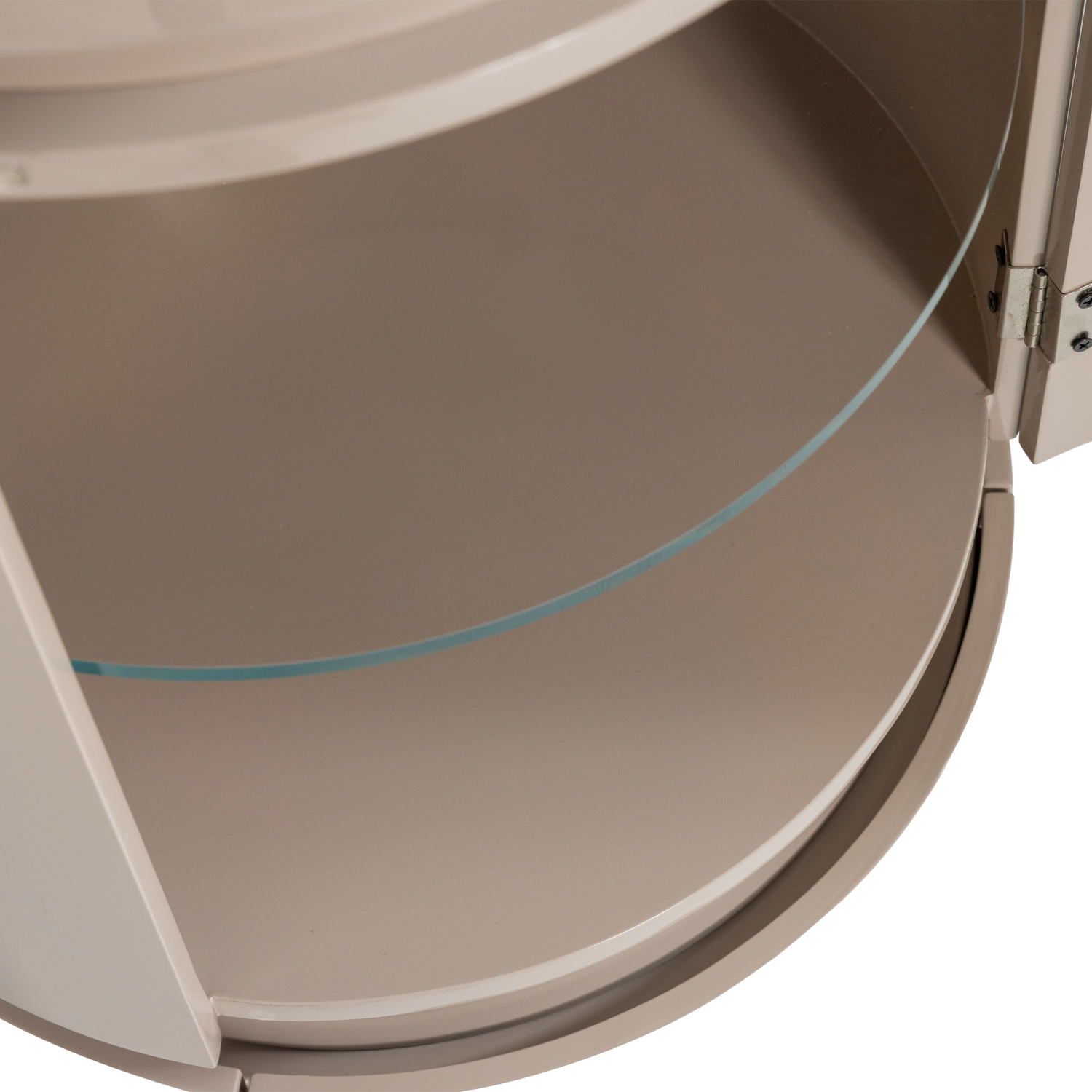 Sera Sand High Gloss Round Cabinet