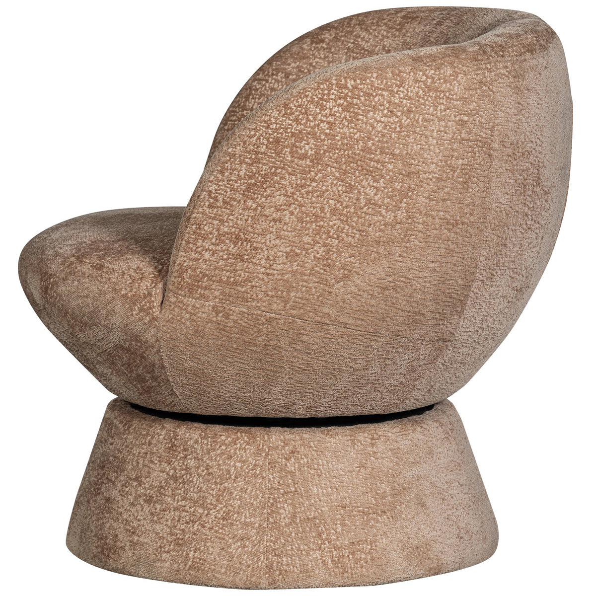 Shuffle Natural Chenille Swivel Armchair