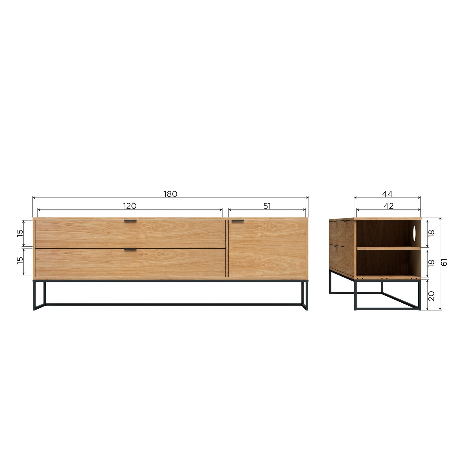 Silas Oak TV Unit