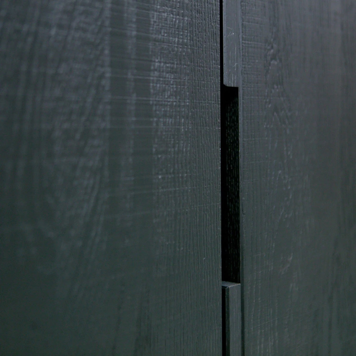 Silas Blacknight Brushed Ash Wood 2 Doors Cabinet