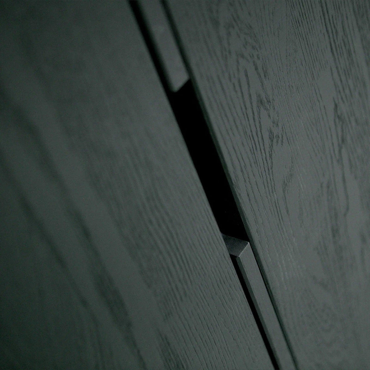 Silas Blacknight Brushed Ash Wood 2 Doors Cabinet